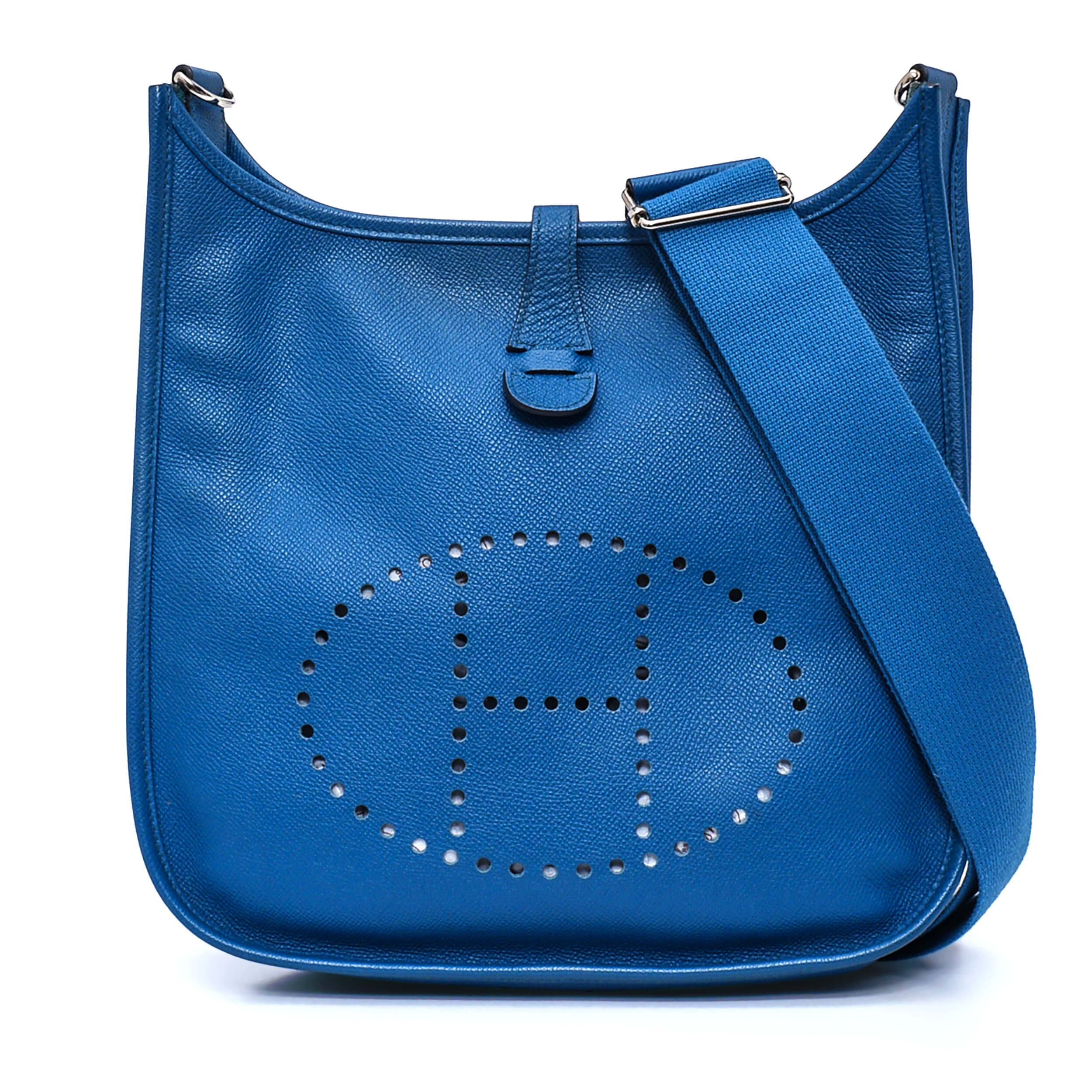 Hermes - Blue Jean Epsom Leather Evelyne 29 Bag